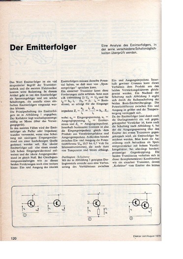  Der Emitterfolger (Schaltungstechnische Grundlagen) 