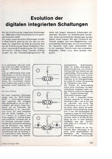  Evolution der digitalen integrierten Schaltungen (Grundlagen) 