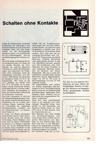  Schalten ohne Kontakte (Hall-Sensor als Tastaturkontakt) 