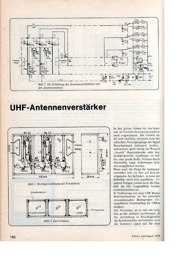  UHF-Antennenverst&auml;rker (mit AF239, BAY70) 