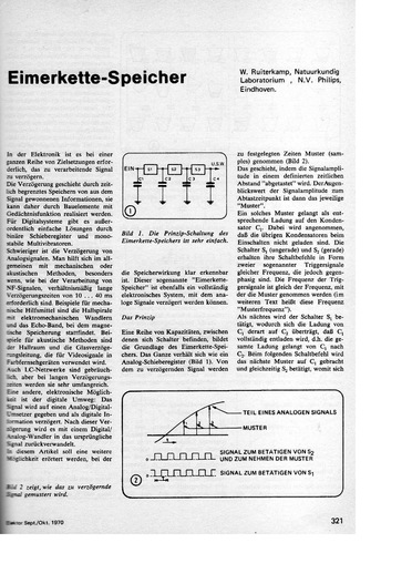  Eimerkette-Speicher (Signalverz&ouml;gerung mit Kondensatoren (Charge Coupled Device)) 