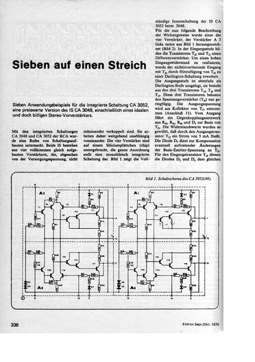  Sieben auf einen Streich (7 Applikationen f&uuml;r Stereoverst&auml;rker-IC CA3052) 