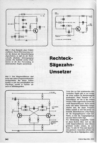  Rechteck-S&auml;gezahn-Umsetzer (mit FlipFlop-IC SAJ110) 