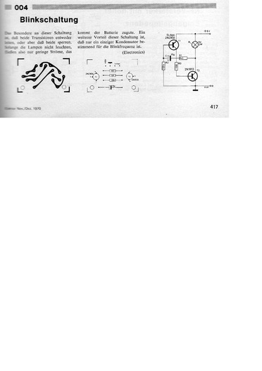  Blinkschaltung (f&uuml;r 6-V-L&auml;mpchen) 