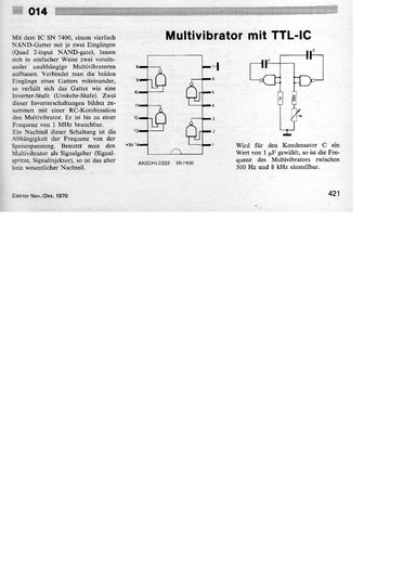  Multivibrator mit TTL-IC (SN7400) 