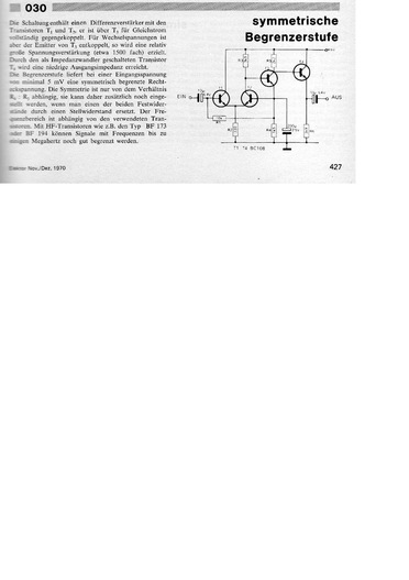  Symmetrische Begrenzerstufe (HF, Rechteckspannung) 