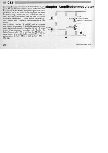  Simpler Amplitudenmodulator (2x BC107) 