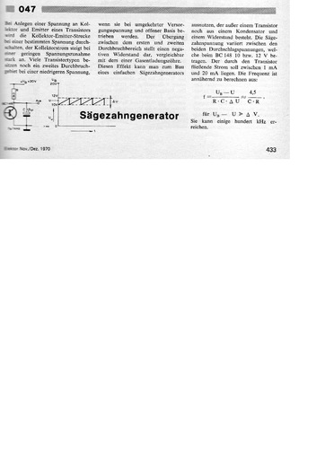  S&auml;gezahngenerator (1 kHz mit BC148) 