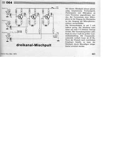  Dreikanal-Mischpult 