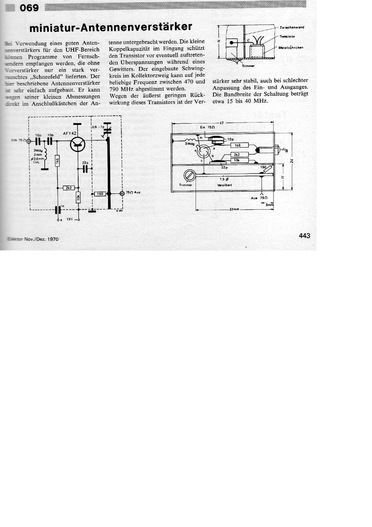  Miniatur-Antennenverst&auml;rker (470-790 MHz mit AFY42) 