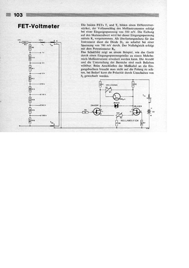  FET-Voltmeter (mit 2x 2N4304) 