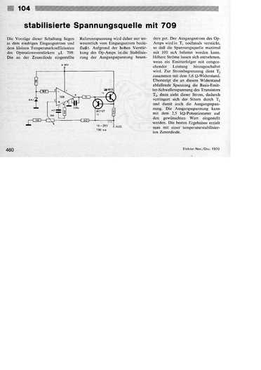  Stabilisierte Spannungsquelle mit 709 (uL709) 