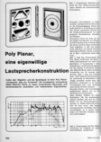  Poly Planar, eine eigenwillige Lautsprecherkonstruktion 