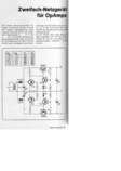  Zweifach-Netzger&auml;t f&uuml;r OpAmps (duale Spannungen 6-15 V) 