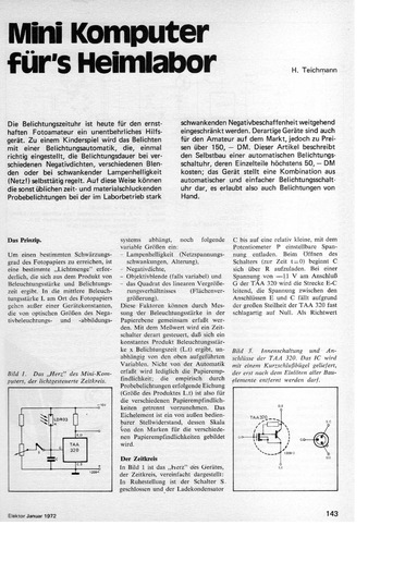  Mini-Computer f&uuml;rs Heimlabor (Belichtungsschaltuhr (Computer) f&uuml;r die Dunkelkammer) 