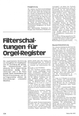  Filterschaltungen f&uuml;r Orgelregister 