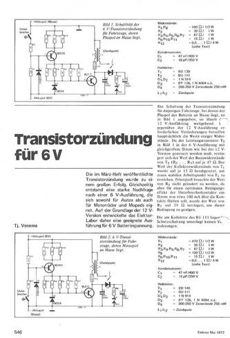  Transistorz&uuml;ndung mit 6 V 