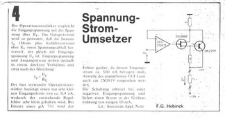  Spannungs-Strom-Umsetzer (U/F Konverter mit SFC2108 (741)) 