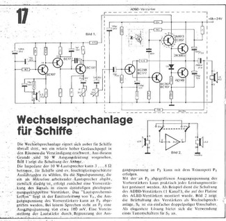  Wechselsprechanlage f&uuml;r Schiffe (10-W-Ausgangsleistung) 