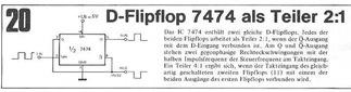  D-Flipflop 7474 als Teiler 2:1 