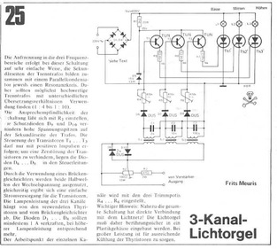  3-Kanal-Lichtorgel (3 Thyristoren, Netzspannung) 