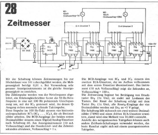  Zeitmesser (0,01 - 101 Sekunden, Netz-Referenzfrequenz) 