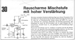  Rauscharme Mischstufe mit hoher Verst&auml;rkung (mit 2N3819) 