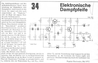  Elektronische Dampfpfeife (f&uuml;r Schiffsmodelle) 