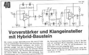  Vorverst&auml;rker und Klangeinsteller mit Hybridbaustein (mit TH9014P, RIAA) 