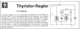  Thyristor-Regler (Phasenanschnitt mit Poti) 