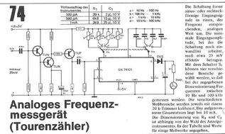  Analoges Frequenzmessger&auml;t (Tourenz&auml;hler) 