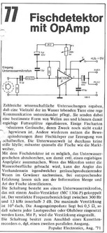  Fischdetektor mit OpAmp (Unterwasser-Ger&auml;usche verst&auml;rken, mit MC1306) 