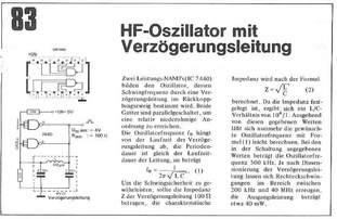  HF-Oszillator mit Verz&ouml;gerungsleitung (mit 7440, 200 kHz - 40 MHz) 