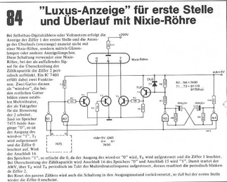  &quot;Luxus-Anzeige&quot; f&uuml;r erste Stelle und &Uuml;berlauf (mit Nixie-R&ouml;hre) 