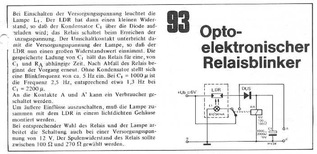  Optoelektronischer Relaisblinker (LDR + L&auml;mpchen als Steuerglied) 