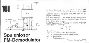  Spulenloser FM-Demodulator (mit 74121) 