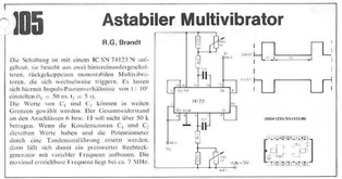  Astabiler Multivibrator (Anwendung des 74123) 