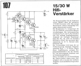  15/30-W-HiFi-Verst&auml;rker (mit 2N3055) 