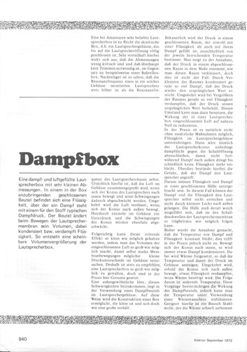  Dampfbox (Fl&uuml;ssigkeitsgef&uuml;llter Beutel in Lautsprecherbox &auml;ndert Volumen) 