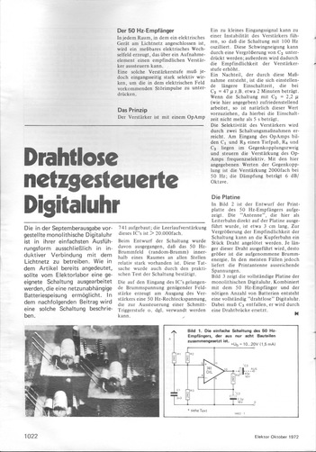  Drahtlose netzgesteuerte Digitaluhr (induktive Netzkopplung f&uuml;r 50 Hz) 