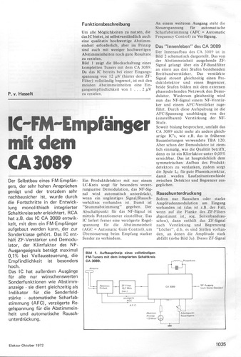  IC-FM-Empf&auml;nger mit dem CA3089 