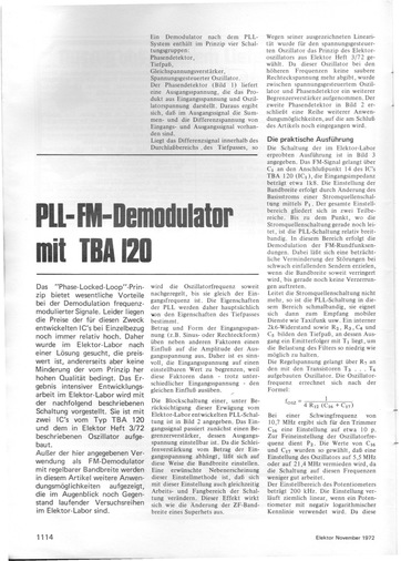  PLL-FM-Demodulator mit TBA120 