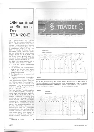  Offener Brief an Siemens: Der TBA120-E (Verbesserungsvorschlag) 
