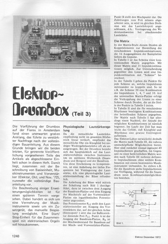  Elektor-Drumbox, Teil 3 (elektronisches Schlagzeug) 