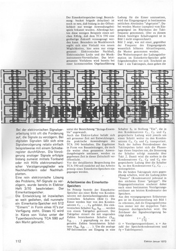  Eimerkette in MOS-Technik (Eimerkettenspeicher (CCD) Grundlagen, Akustik, TCA590) 