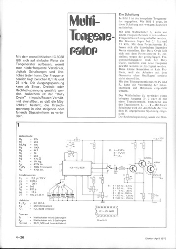  Multi-Tongenerator (mit ICL8038) 