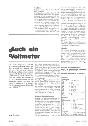  Auch ein Voltmeter (2 Gl&uuml;hl&auml;mpchen ersetzen Anzeigeinstrument) 