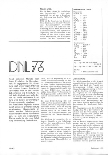  DNL73 (Verbesserung des Dynamic Noise Limiter aus 12/71) 
