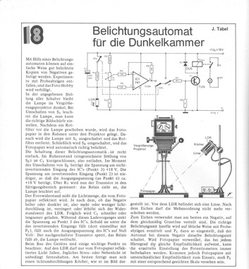  Belichtungsautomat f&uuml;r die Dunkelkammer 