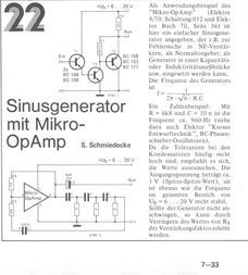  Sinus-Generator mit Mikro-OpAmp 